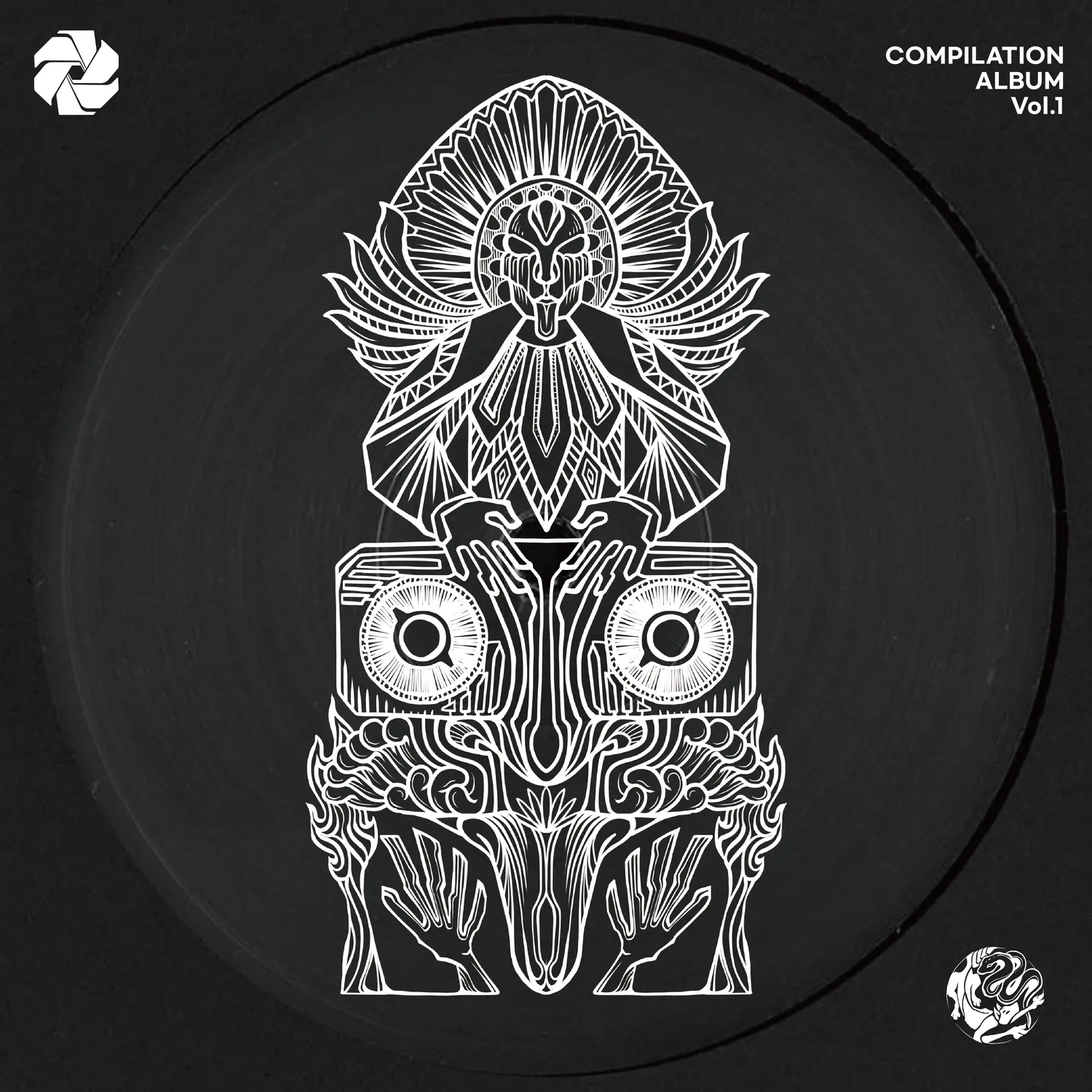 래이부 : 개판 아즈텍 문명 미술에서 영감을 받아 그린 디제이 Korean Rave : Unleash the PA'AN Drawing of a DJ inspired by Aztec art